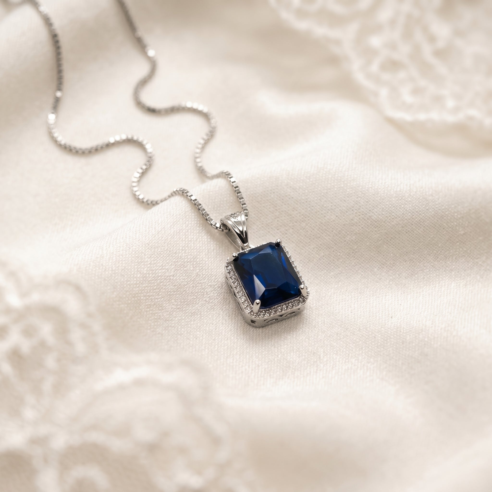 PC-001 Square Zircon Studded Pendent