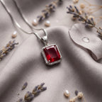 PC-001 Square Zircon Studded Pendent