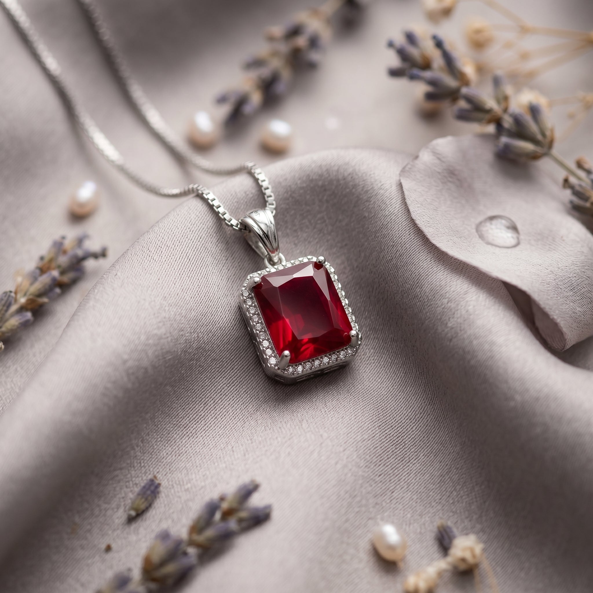 PC-001 Square Zircon Studded Pendent