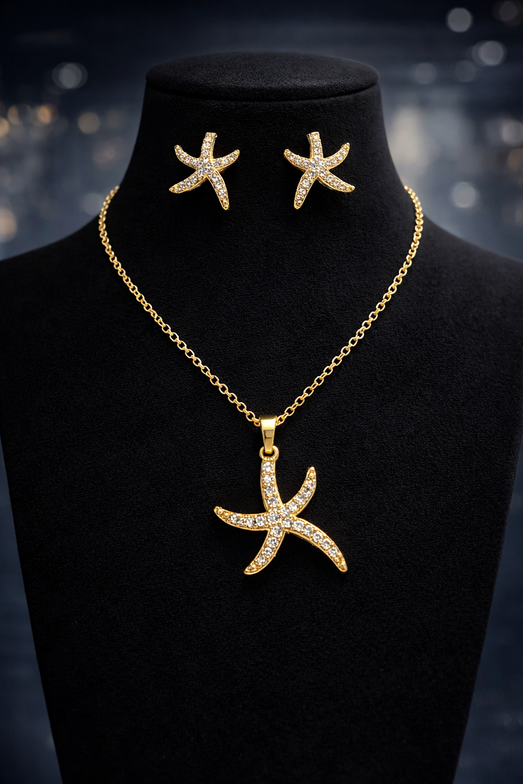 PS-005 Golden Star Fish Glow, Ocean-Inspired Elegance