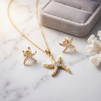 PS-005 Golden Star Fish Glow, Ocean-Inspired Elegance