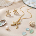 PS-005 Golden Star Fish Glow, Ocean-Inspired Elegance