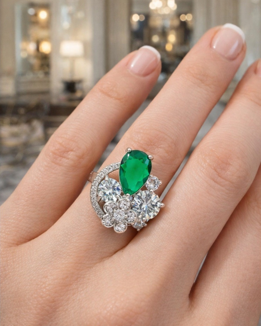 RG-002 Imp Pear Stone Ring