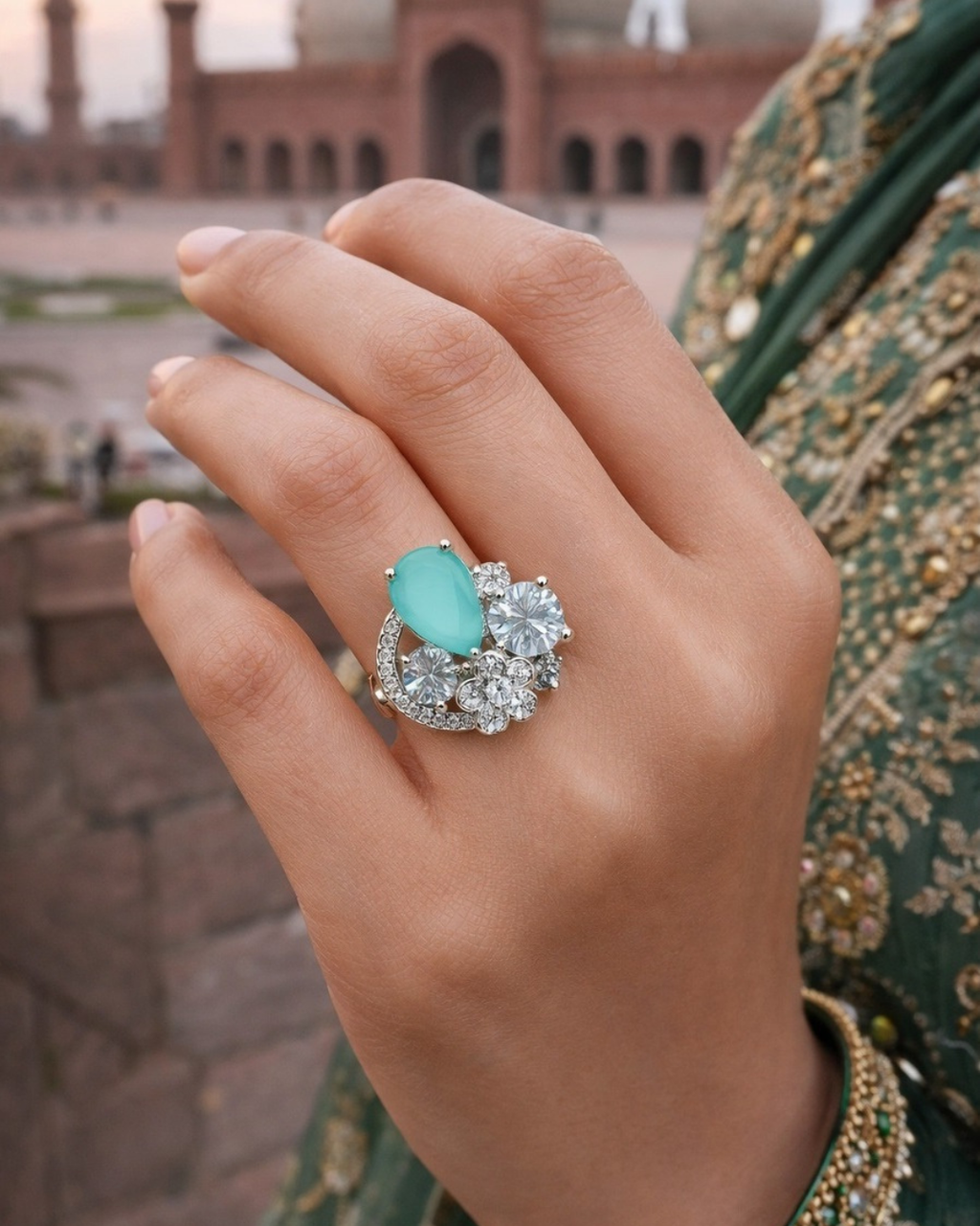 RG-002 Imp Pear Stone Ring